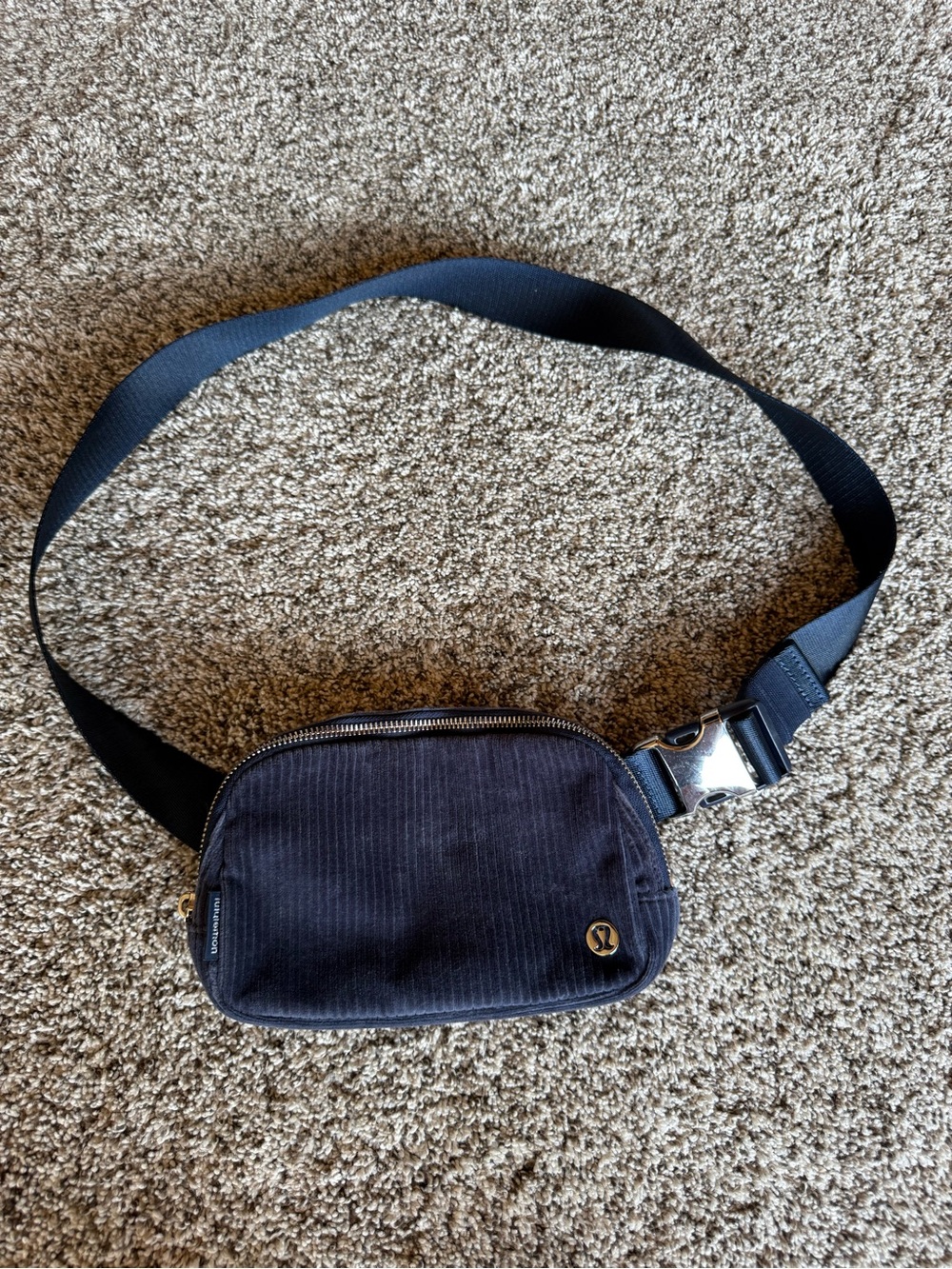 lululemon athletica Navy Corduroy Crossbody Belt Bag
